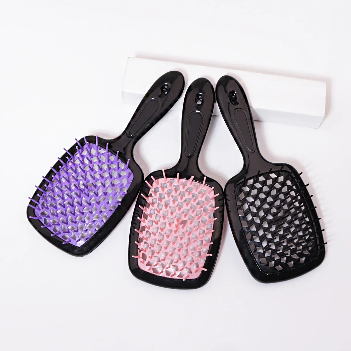 Hair Brush Tangled Hair Combed Hair Massage Hollowed Out Curly For Real Wigs