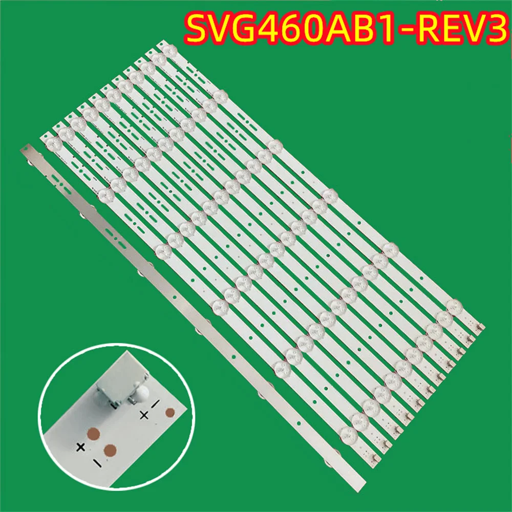 Conjunto Retroiluminação Led Tira Leds Kdl46r470 Klv-46r470a Klv-46r476a Svg460ab1 Rev3 121121 Kdl-46r450a Kdl-46r473a S460dh11 12 Peças