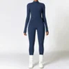 Zipper Yoga Rompers Long Sleeved One-piece Women's Sportswear Gym Jumpsuits Workout High-intensity Fitness Skin-tight Garment 6