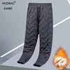 New Men Plush Thick Fleece Sweatpant Winter Outdoor Lambswool Thermal Trousers Casual Pants Waterproof Windproof Warm Streetwear 1