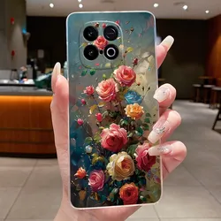 Clear Fashion Butterfly Flower Soft TPU Silicone Phone Cover for IQOO Z10 Turbo (TPU - TPU326)