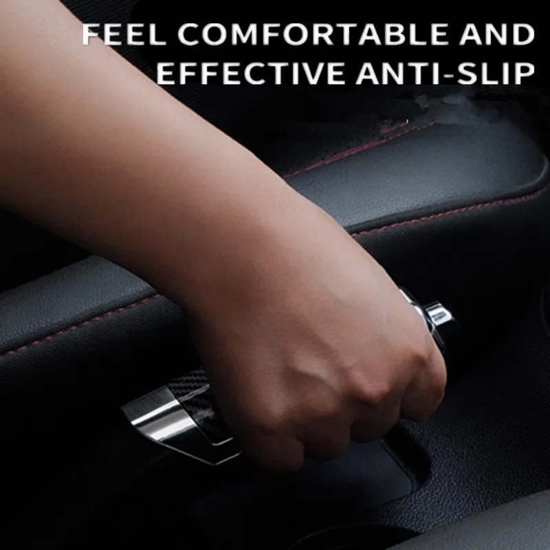 Car Hand Brake Cover Handbrake Grips Protection Cover ABS Carbon Fiber Parking Brake Decoration Shell Interior Accessories