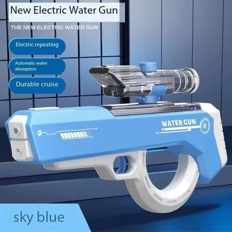 Electric Water Gun automatic water absorption Watergun automatic continuous firing squirt gun Beach Outdoor Swimming Pool Toy