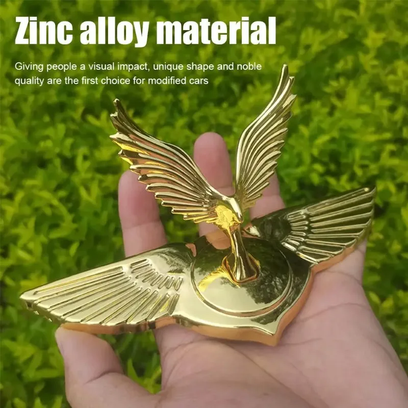 날개가 달린 금속 자동차 장 이글 엔진 후드 3D 이글 엠블럼 개조 배지 로고 장식 액세서리