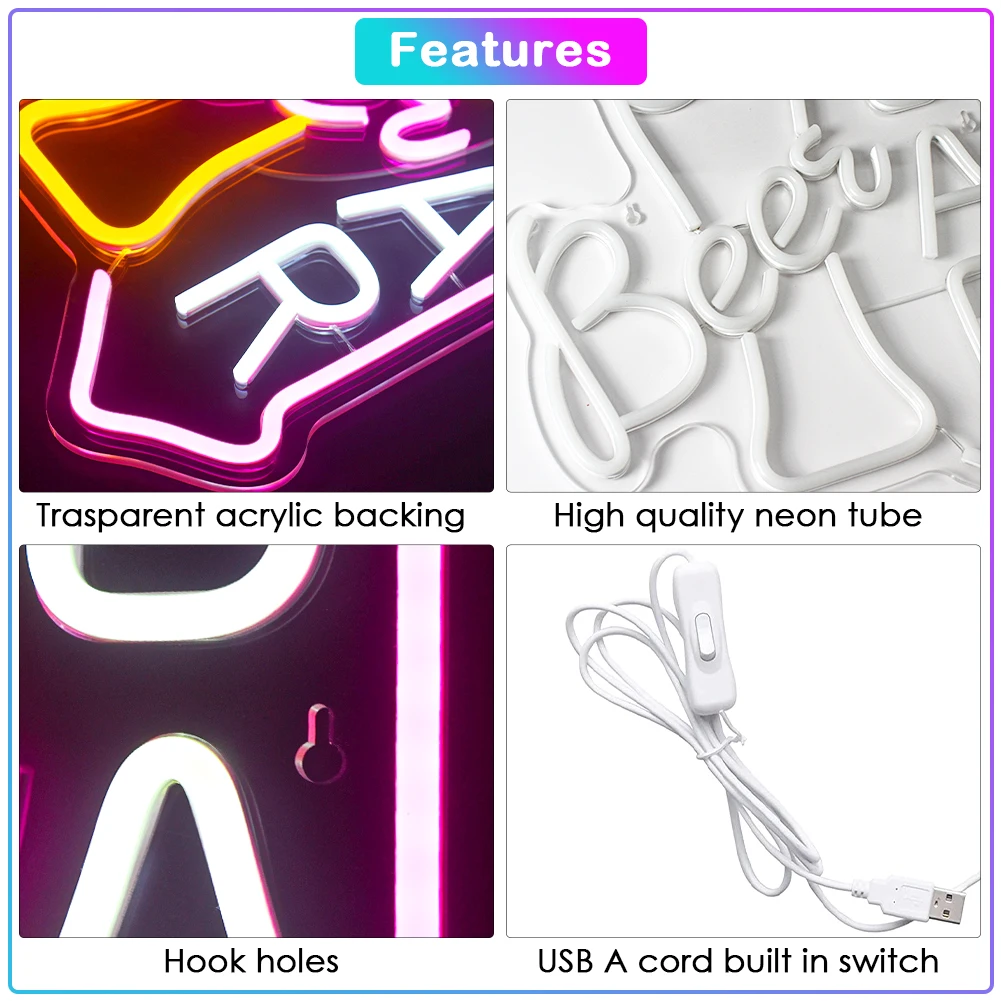 네온 LED 라이트 바 사인 카메라 다 레토 홈 홀리데이 샵 아트 벽 장식, 파티 클럽 레스토랑 바, 다 비노 인세냐 알
