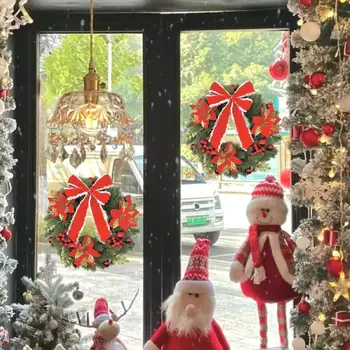 2025 New Christmas Flower Wreath Christmas Decoration Door Hanging Decoration Pendant Christmas Window Prop Decoration