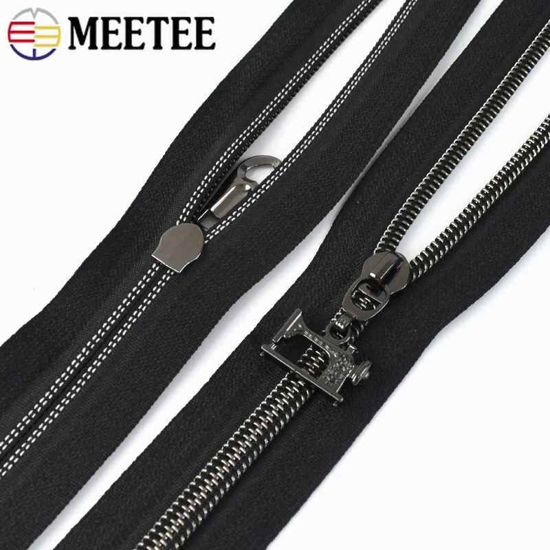 2/4M 5# Nylon Zipper Tapes Gunblack Coil Tooth Zipper Slider Bag Pocket  Decor Zip Puller Clothes Zips Repair Kit DIY Accessories - AliExpress