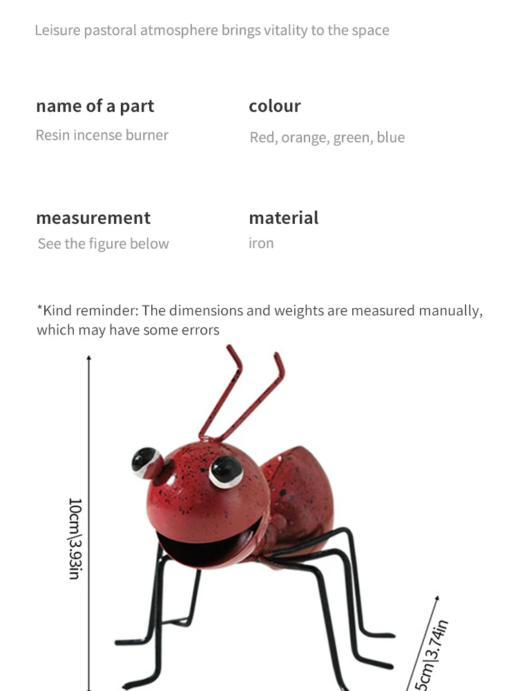 Description Picture 5 of itemMetal Ants Garden Decoration, Fence Lawn Bedroom Living Room Hanging Wall Decoration, 3D Sculpture Ants Art Decoration Ornament