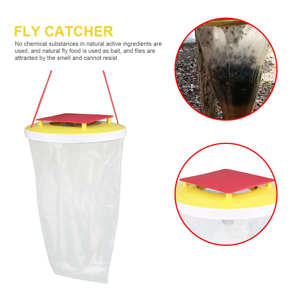10-1PCS Fly Trap Hanging Fly Catcher Non-toxic Fly Lure Bag Pest Trap With Bait Insect Bug Killer Garden Hanging Flycatcher