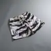 2024 Men's Summer Fashion Mesh Print New Medium Pants Black Quarter Pants Casual American Basketball Shorts Outside Wear 5