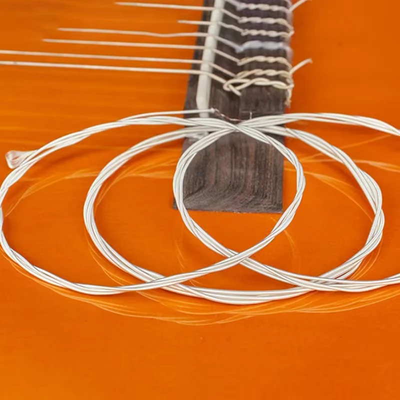 Nylon String Set for Classical Guitar Set of 6 pieces silver color classical guitar strings