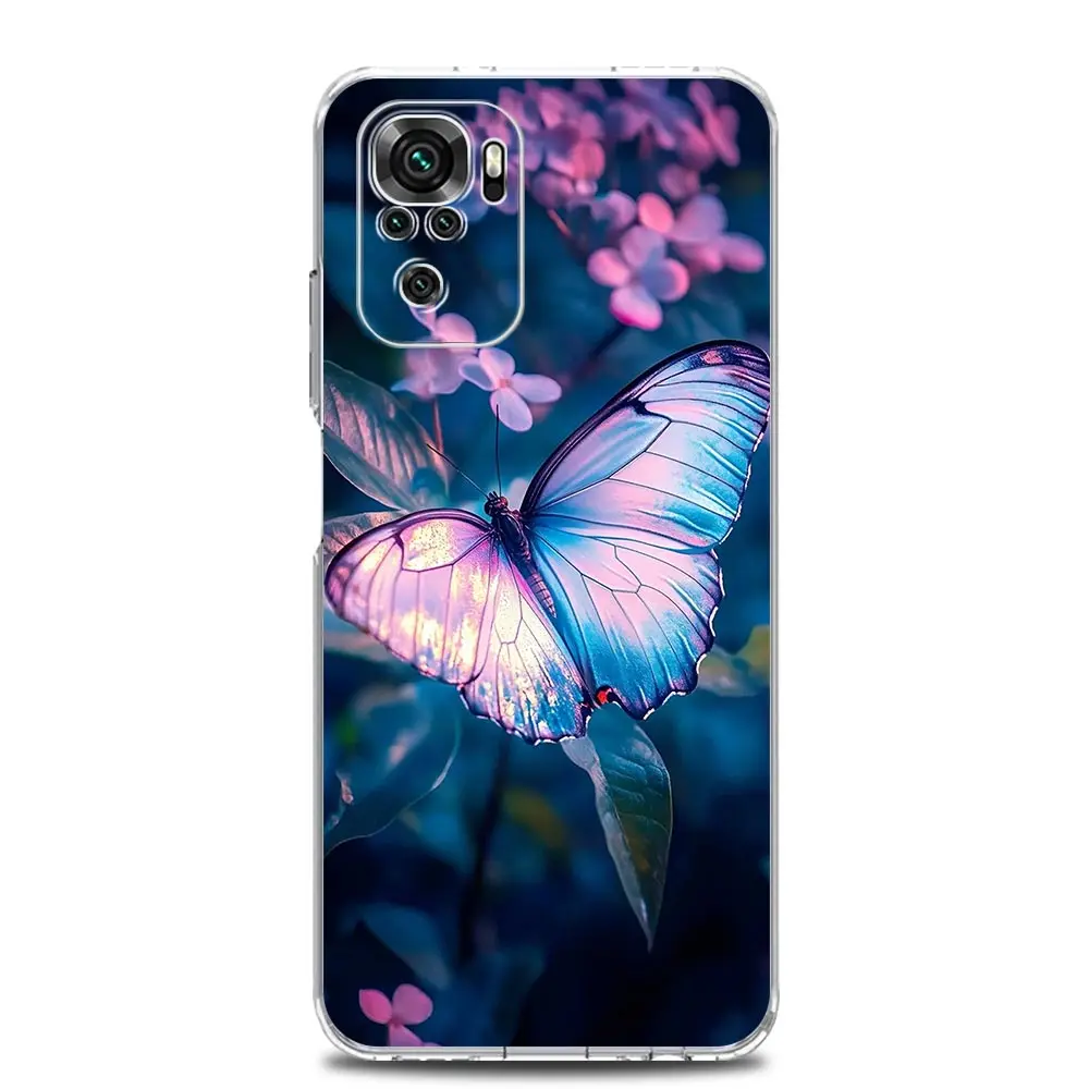 Clear Soft TPU Phone Case with Butterfly Design
