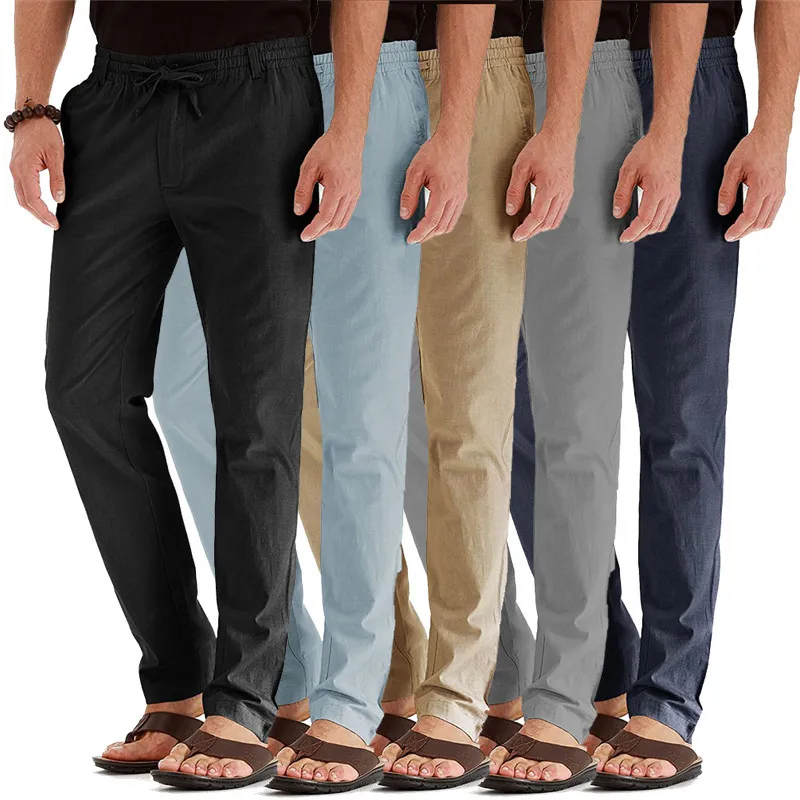 7 Colors Men's Classic Solid Color Summer Thin Casual Pants