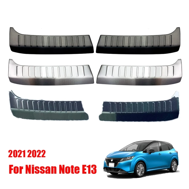 

For Nissan Note E13 2021 2022 Stainless Steel Built-in Rear Bumper Trim Car Trunk Sill Scuff Plate Protector Pedal Accessories