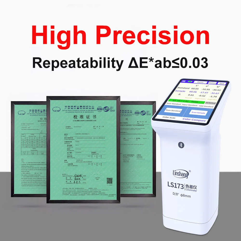 Portable Colorimeter Digital LS173 D/8&deg; Professional Linshang Color Measuring Device for Car Paint