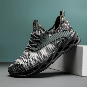 ELUVA Scarpe sportive da uomo Scarpe da allenamento atletiche Mesh traspirante Leggero antiscivolo Walking Gym Outdoor Comfort Sneakers 1