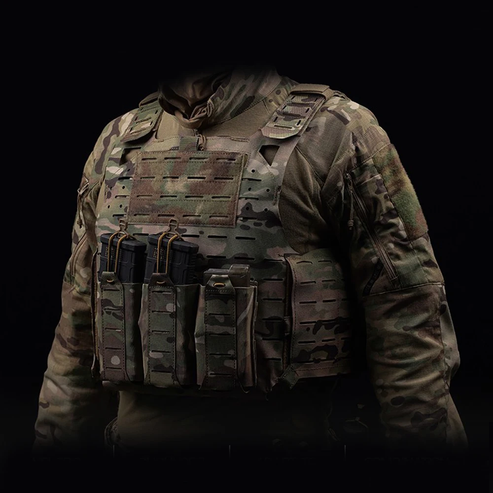 Tactical Vest Lightweight SF Plate Carrier MOLLE System Portable PC Airsoft Gear Multicam Military Hunting Body Armor Laser Cut