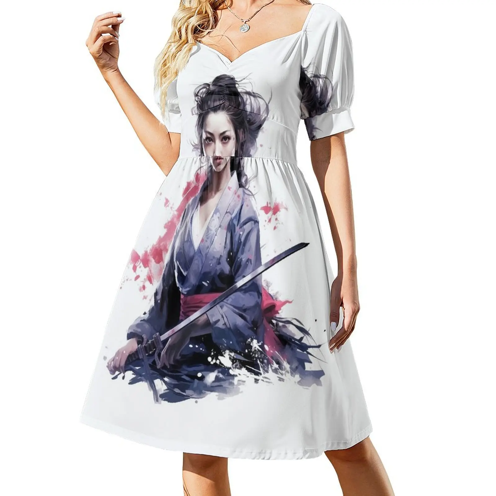 

Elegance of Kyoto: Portrait of a Japanese Woman Sleeveless Dress summer clothes Woman clothes summer women's dress 2024