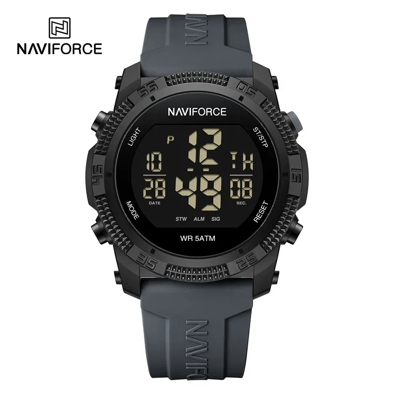 NAVIFORCE NF7104 Men's Fashion Silicone Strap Digital Sport Watch