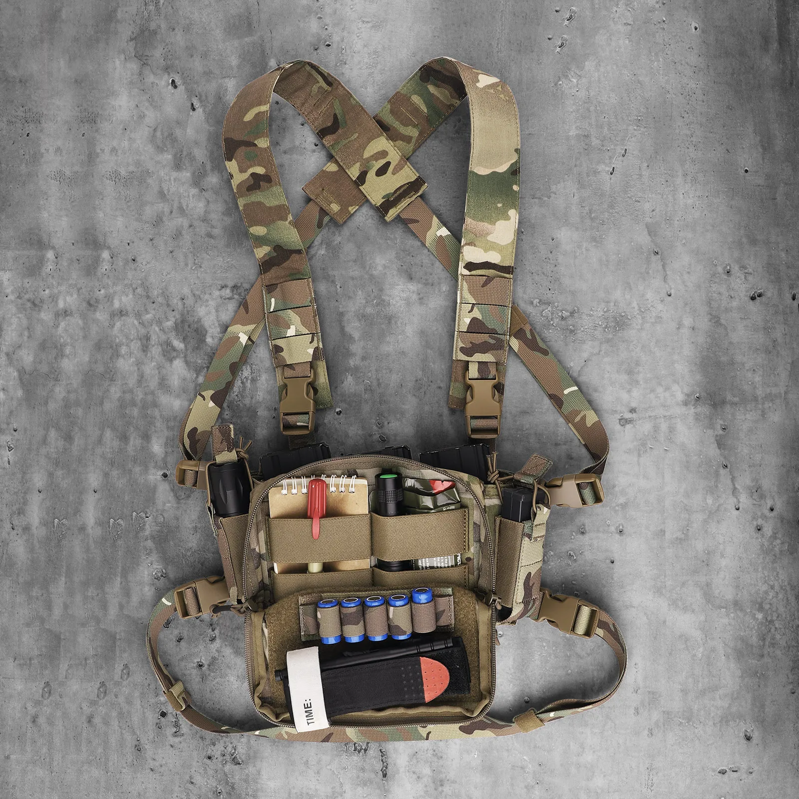 KRYDEX Tactical Flatpack D3 Backpack D3CR Chest Rig Vest Rifle AK M4 Pistol Magazine Pouch Hunting Paintball Hiking Camo Bag