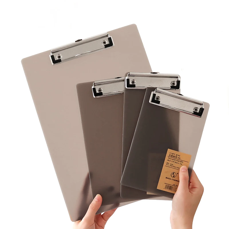 Writing Clipboard Transparent Clipboard Clipboard Holder A6 / A5 / A4 clipboard clips Folder Board Menu Paper Clamp Gray Writing Clips Ticket Holder Hanging Cardboard Notepad board