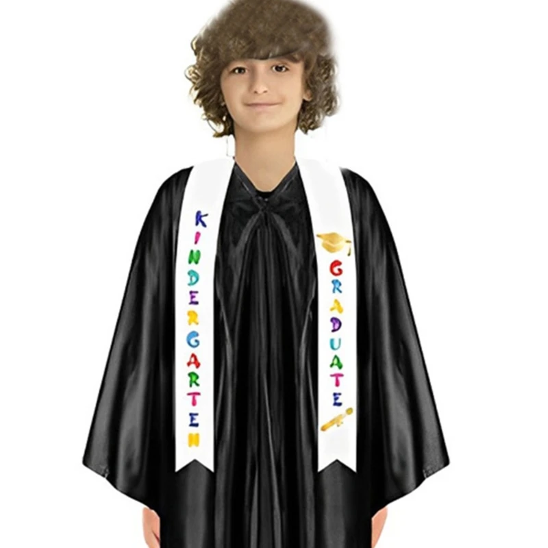 130x9.5cm Grad Season Unisex Kid Graduation Stole Sash for Kindergarten Commencements Etiquette Belts Party Decorations 4