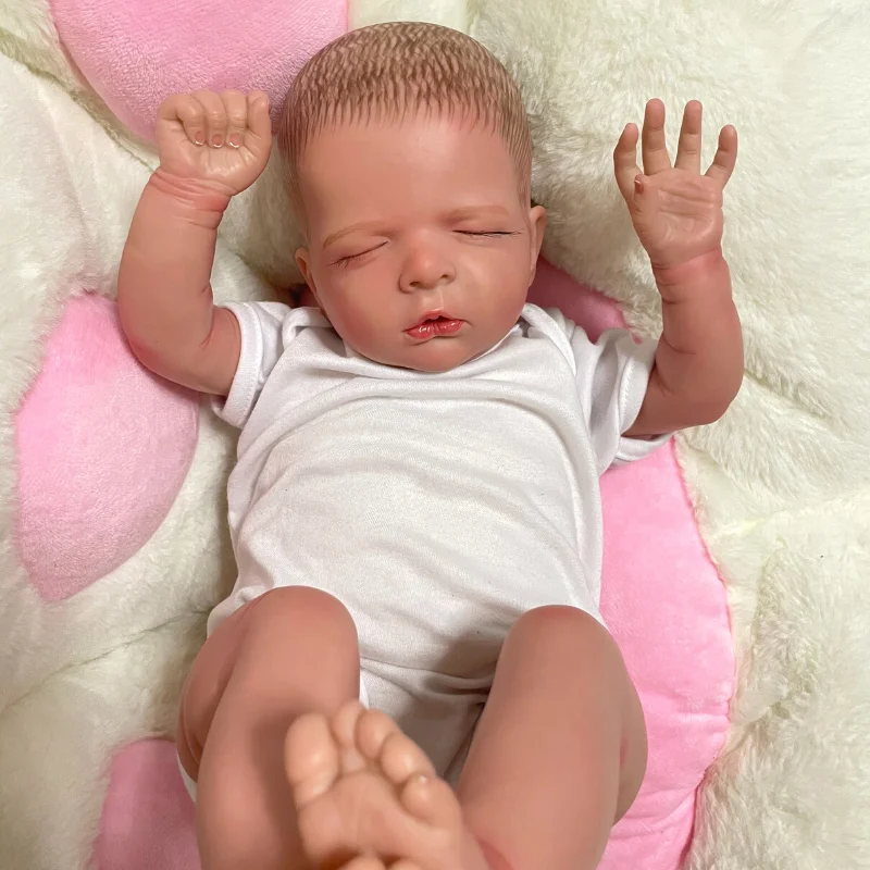 

50cm NewBorn Baby Reborn Luisa Lifelike 3D Painted with Painting Hair Collectible Art Doll Gifts for Girls Children Toy LOL