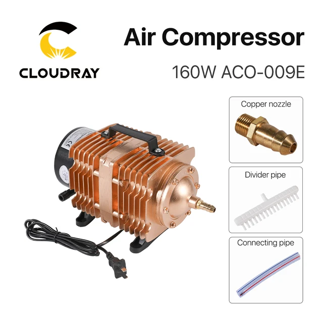 Cloudray 160W Air Compressor Electrical Magnetic Air Pump for CO2 Laser Engraving Cutting Machine ACO-009E 4