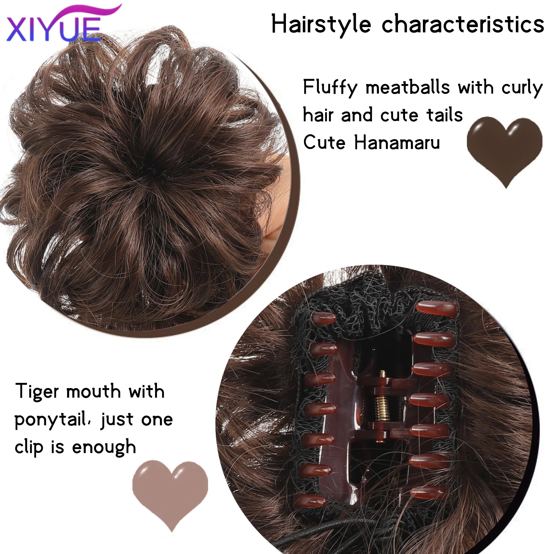 Synthetic Princess Cut Double ponytail Lolita Wig with Bangs Girl Ombre Brown Black red-brown Cosplay Halloween Harajuku wig