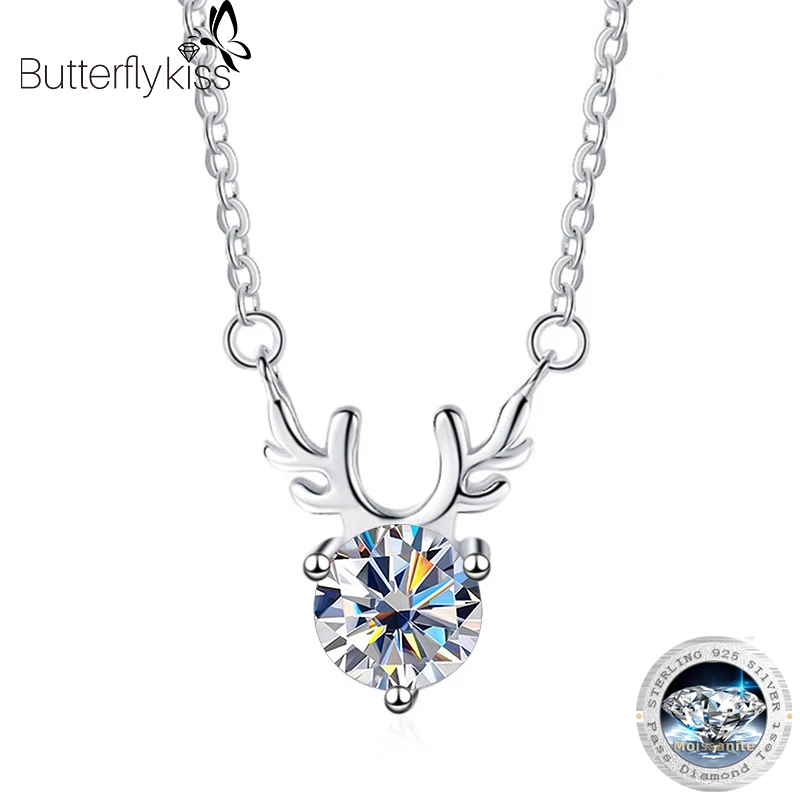 ButterflykissTrendyChristmasDeer10CaratMoissaniteSterling