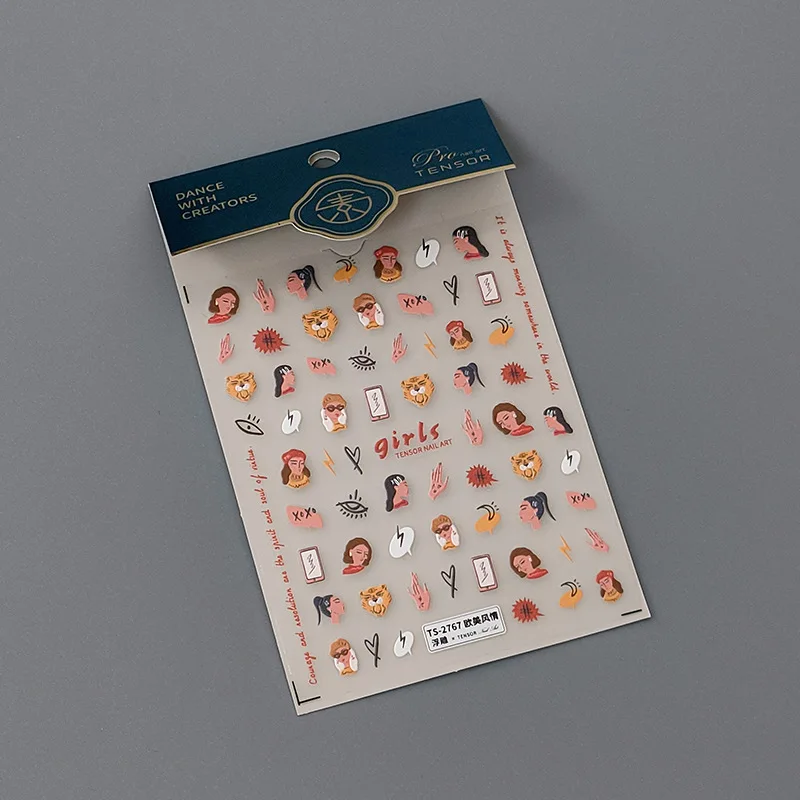 

[Meow.Sensei] Japanese Thin Tough Nail Sticker Pro Frosted Three-Dimensional Adhesive Nail Stickers TS-2766 European and America