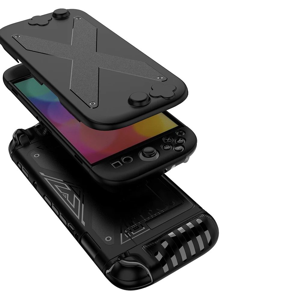 TPU+PC Case Handheld Game Console Case Shockproof Host Shell Anti-Drop Full Protective Shell Anti-Slip for Nintendo for Switch 2