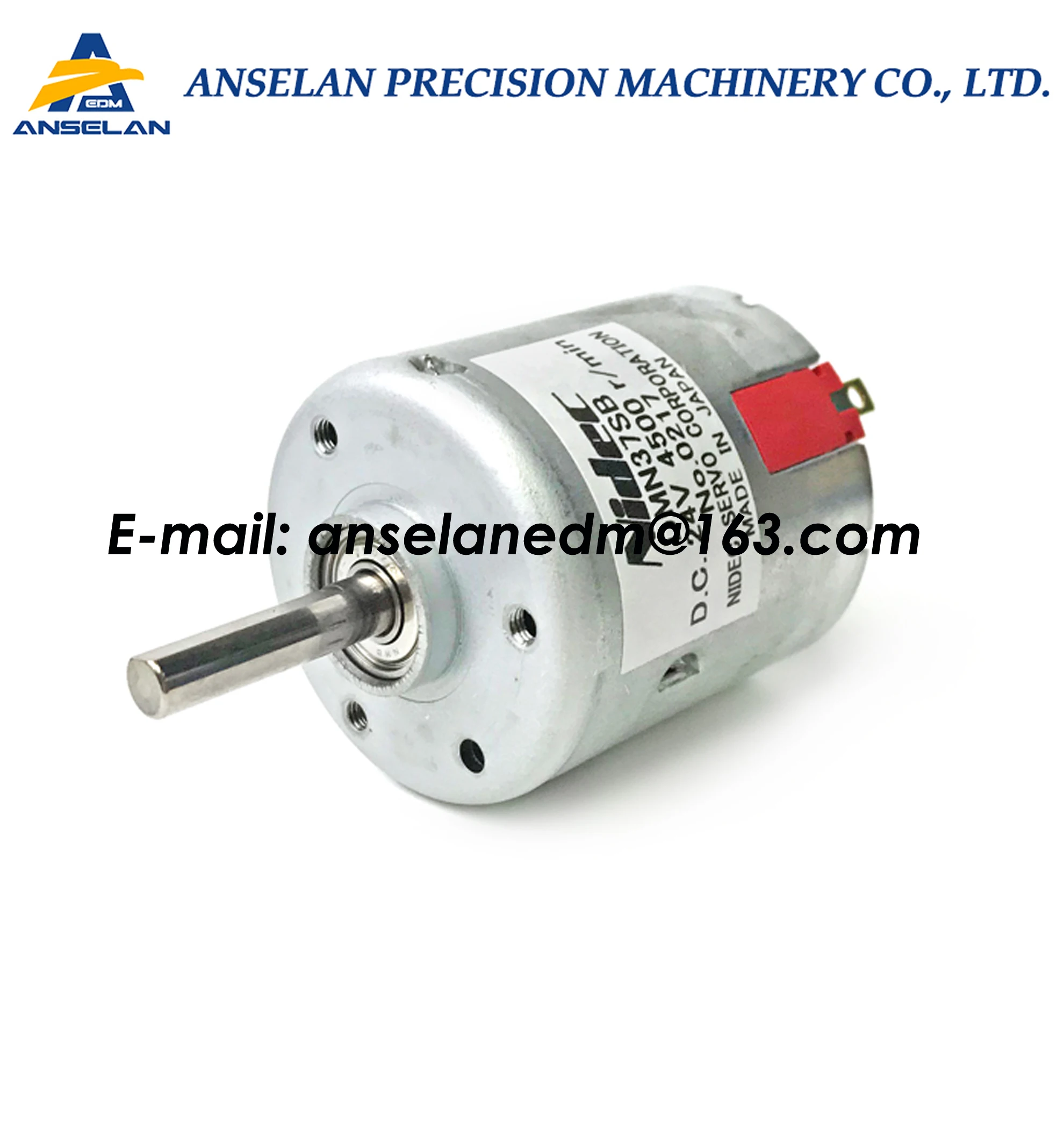 

DMN37SB edm DC Motor Voltage 24V, Rated Speed 4500 r/min, Rated Output 4.6 W (Made in Japan) for Makino U series U6 DC Brush