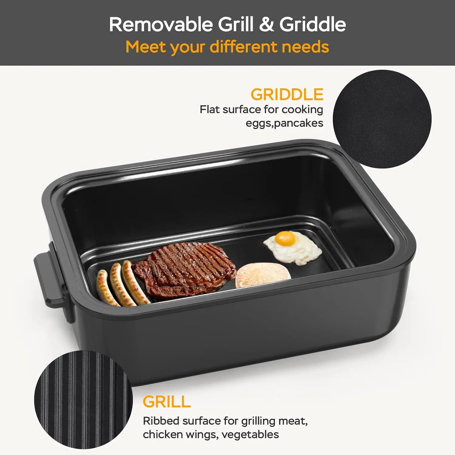 Chef Air Fryer & Electric Indoor Grill Combo, Indoor Tabletop Grill & Griddle