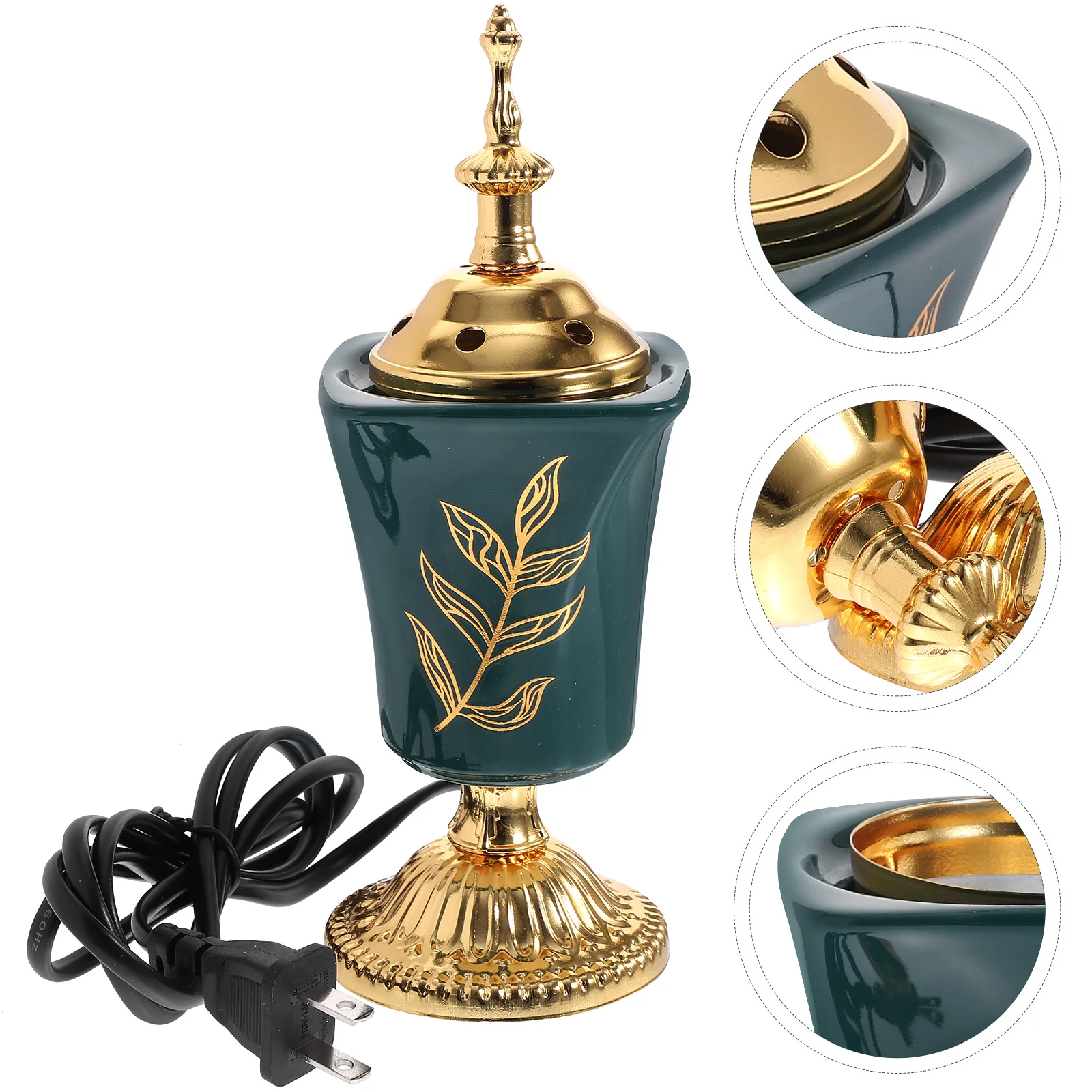 

Electric Incense Burner Decorative Middle East Censer Household Censer Decor (US Plug)