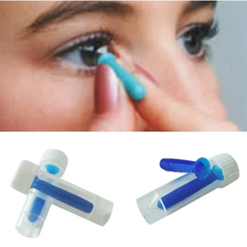 Compact Clear Contact Lens Storage Case with 10 Grids