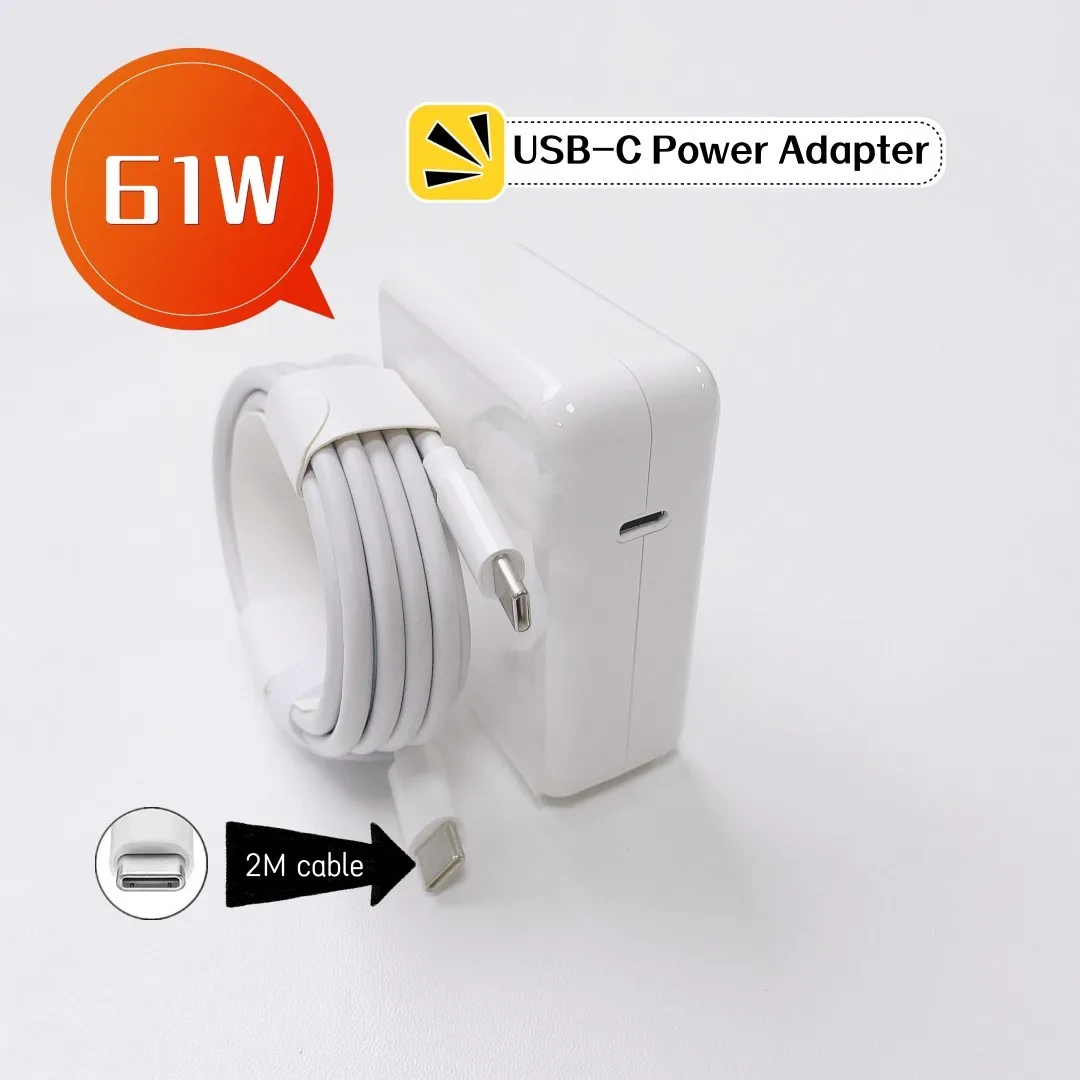 충전기 20.3V 3A 61W Type-C USB-C 애플 맥북 프로 12''13'' 2016-2019 터치 바 A1706 A1708 A1989 A2159 A2251 A2289 어댑터