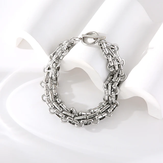 Set Di 3 Gioielli Uomo: Collana RO E 2 Braccialetti In Acciaio Inossidabile 316L - Regalo Completo Con Biglietto