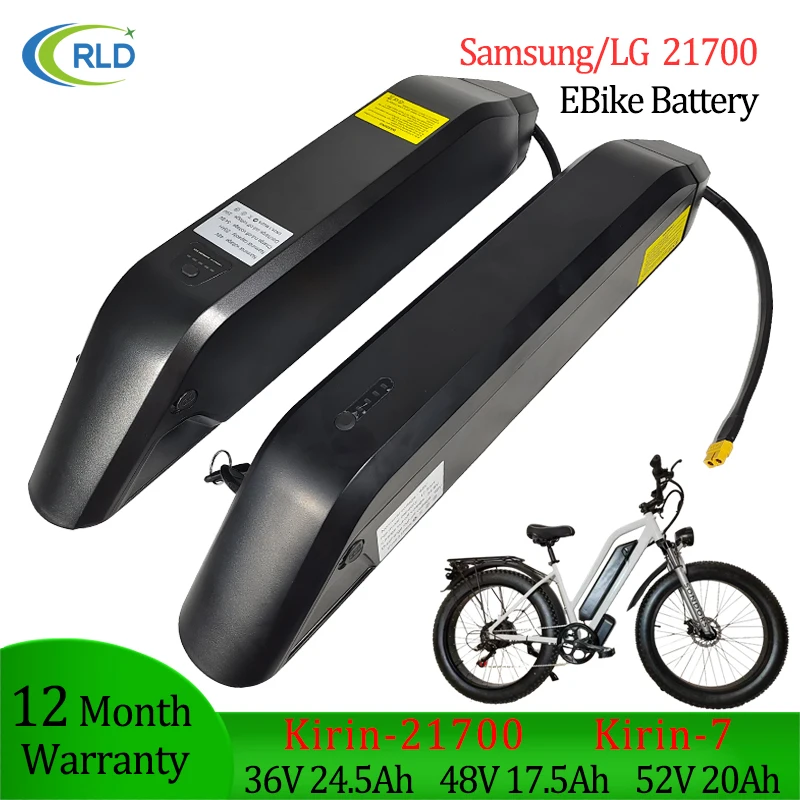 

48V 52V Kirin EBike Battery 21700 Samsung LG 36V 24.5Ah 17.5Ah 20Ah Electric Bicycle Battery for Ariel Bafang 1500W-350W Motor