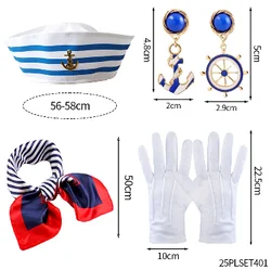 Navy Blue Sailor Hat Captain Cap (25PLSET401)
