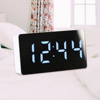 Digital Clock Large Display LED Electric Alarm Clock Mirrored Alarm USB Ports Modern Decorations for Car Decorations 2