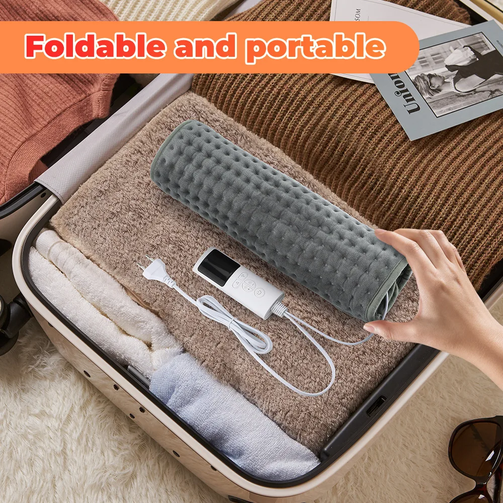 Electric Foot Heating Pad Universal Soft Plush Washable Feet Foot Warmer Heater Foot Warming Mat for Winter Home Room Office Use 5