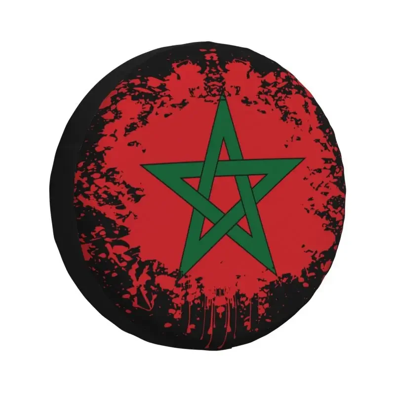 

Marokko Morocco Flag Spare Tire Cover for Jeep Hummer Moroccan Proud SUV RV Trailer Car Wheel Protectors Accessories