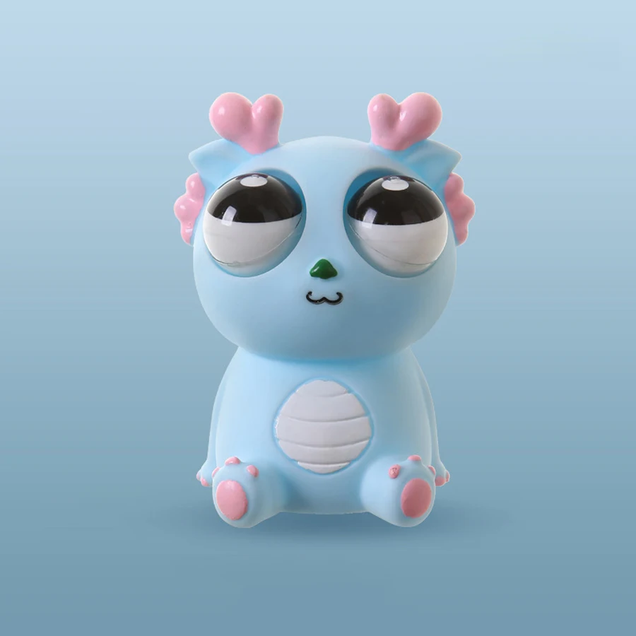 Squeeze The Head, Pop The Eyes! Weird & Satisfying Dragon Fidget Toy Pop-Out Eye Dragon Squeeze Toy Stress Reliever