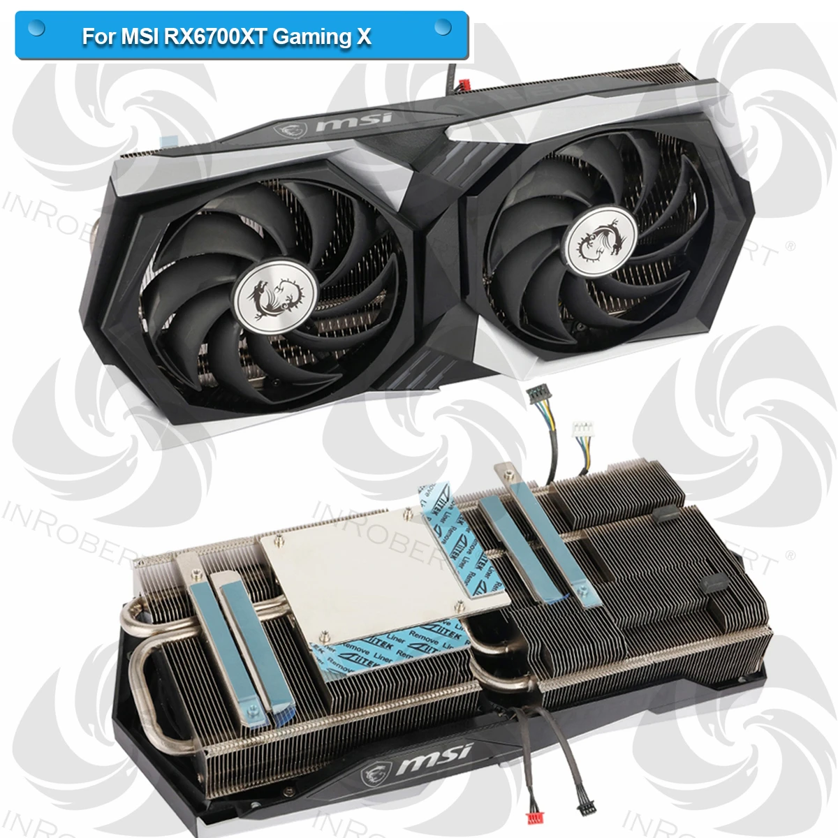 New Original Rx6700 Xt Heatsink Replacement For Msi Rx6700xt Gaming X