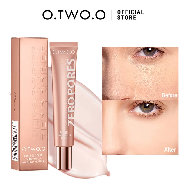 O.TWO.O Makeup Base Face Primer Cream Invisible Pore Light Oil-Free Smooth Makeup Finish Foundation Primer Cosmetic