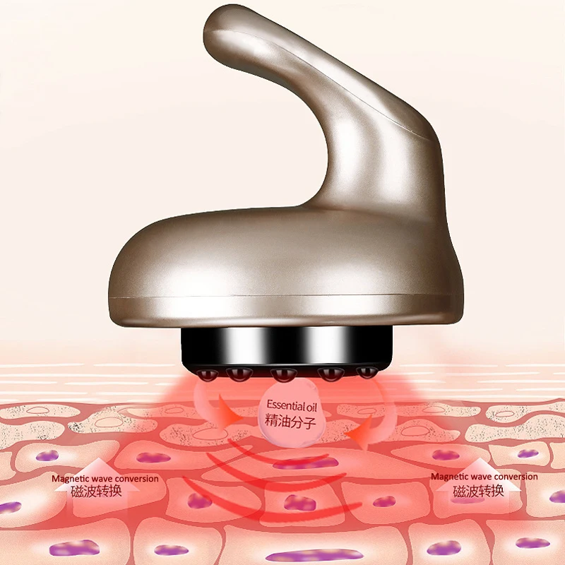 Electric Gua Sha Massage Tool Negative Pressure Cupping Maassager Heating Guasha Scraping Therapy Anti-Cellulite Fat Burner 5