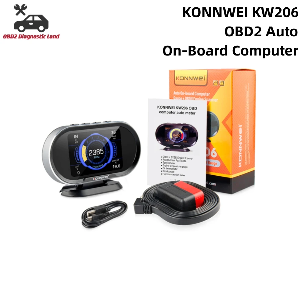

KONNWEI KW206 Auto On-Board Computer Auto Car Digital Computer Display OBD 2 Scanner Fuel Consumption Water Temperature Gauge