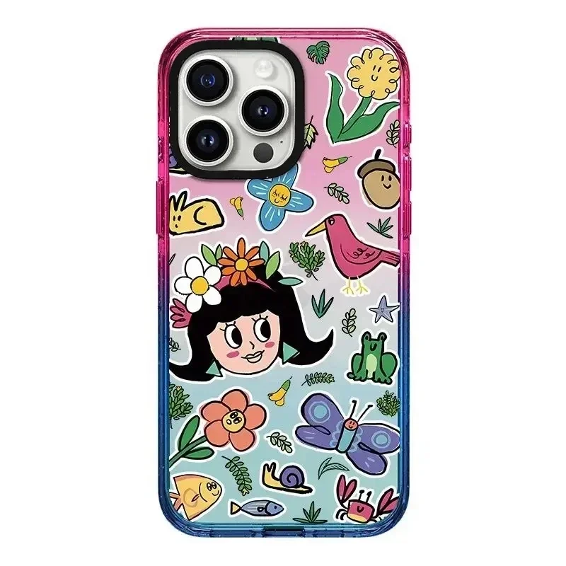 

Environmental Protection 2.0 Acrylic Colorful Border iPhone 11 12 13 15 14 Pro Max Protective Case, Fits iPhone 15 Pro Max