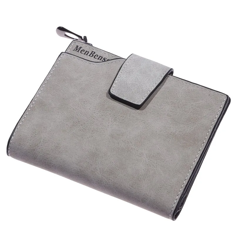 Fashion Women's Short Wallets PU Leather Matte Small Casual Coin Purse Zipper Money Bags Hasp Clutch Credit Card Holder Clip 6